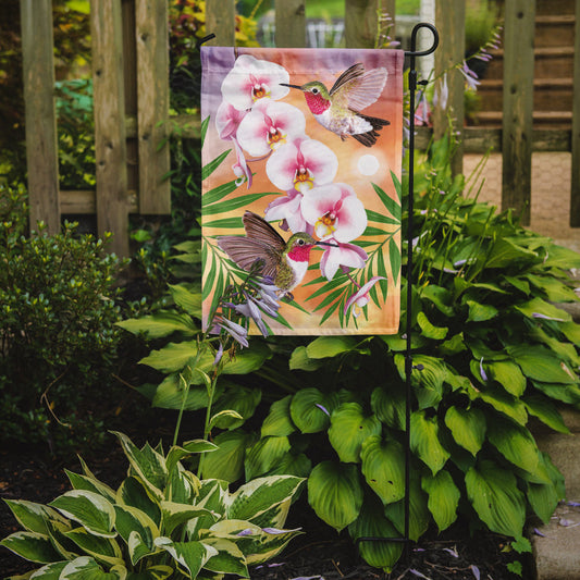 Anna's Hummingbirds Phalaenopsis Garden Flag – Decorative Outdoor Yard Flag PRS4023GF