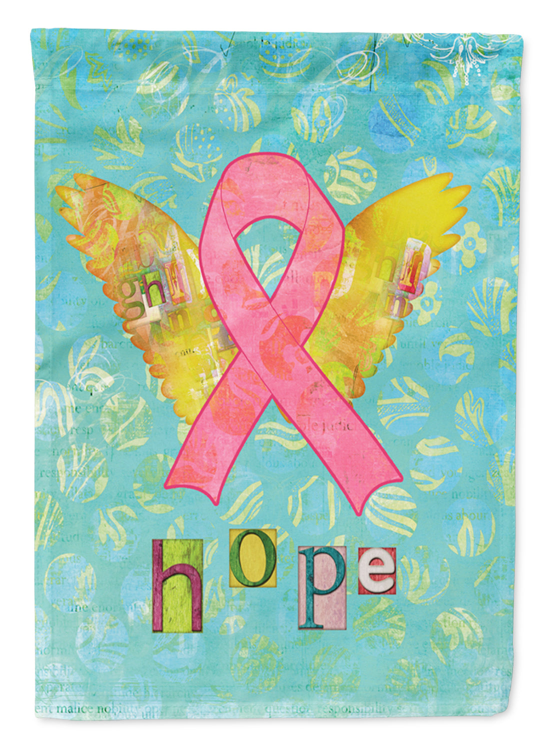 Hope Angel Breast Cancer Pink Ribbon Garden Flag – Inspirational Outdoor Support Decor SB3095GF