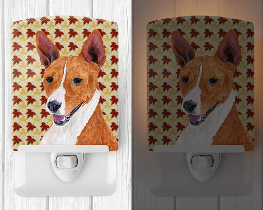 Basenji Fall Leaves Portrait Ceramic Night Light SC9227CNL