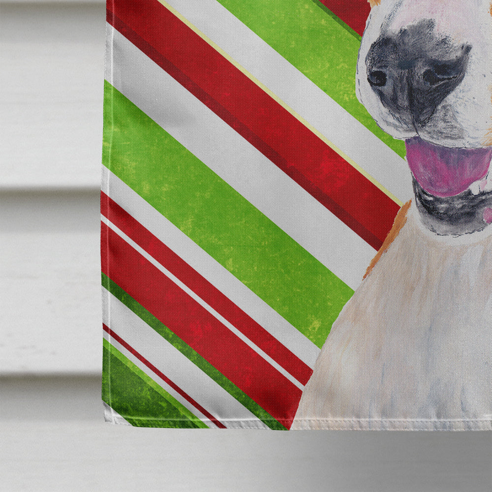 Basenji Candy Cane Holiday Christmas Flag Canvas House Size