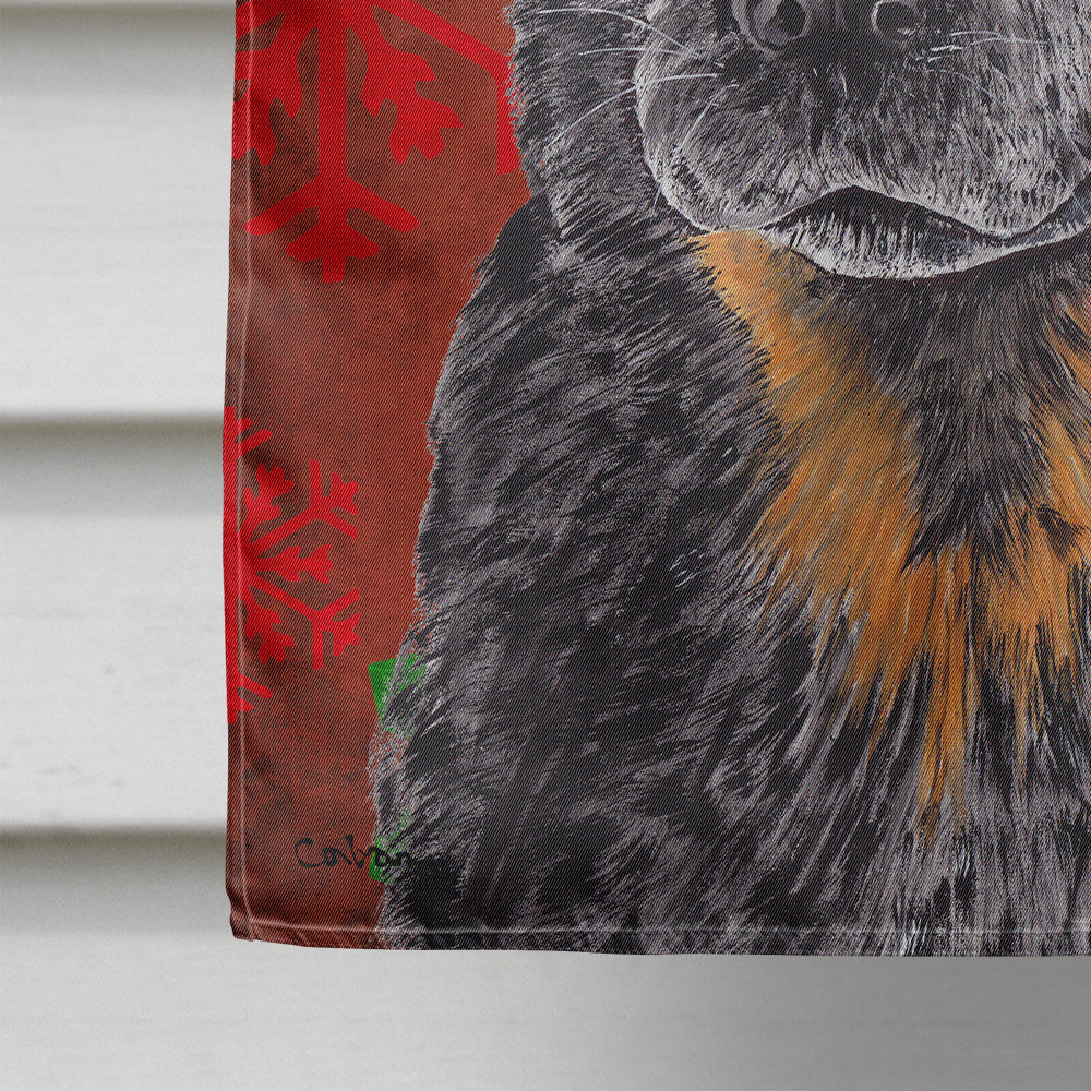 Australian Cattle Dog Red Green Snowflakes Holiday Christmas Flag House Size