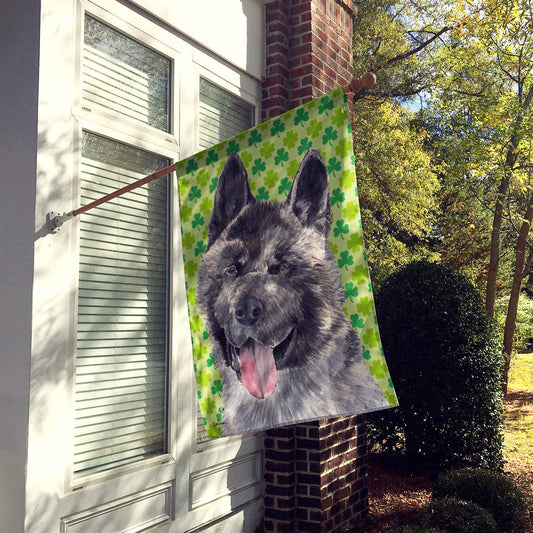 Akita St. Patrick's Day Shamrock Flag Canvas House Size SC9483CHF