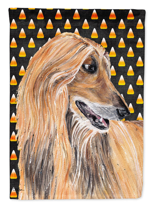 Afghan Hound Candy Corn Halloween Garden Flag – Decorative Outdoor Yard Flag SC9505GF