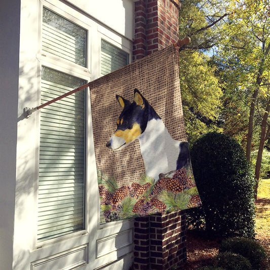Basenji Flag Canvas House Size