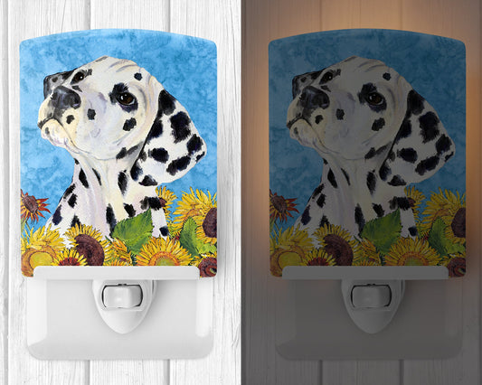 Dalmatian in Summer Flowers Ceramic Night Light SS4126CNL