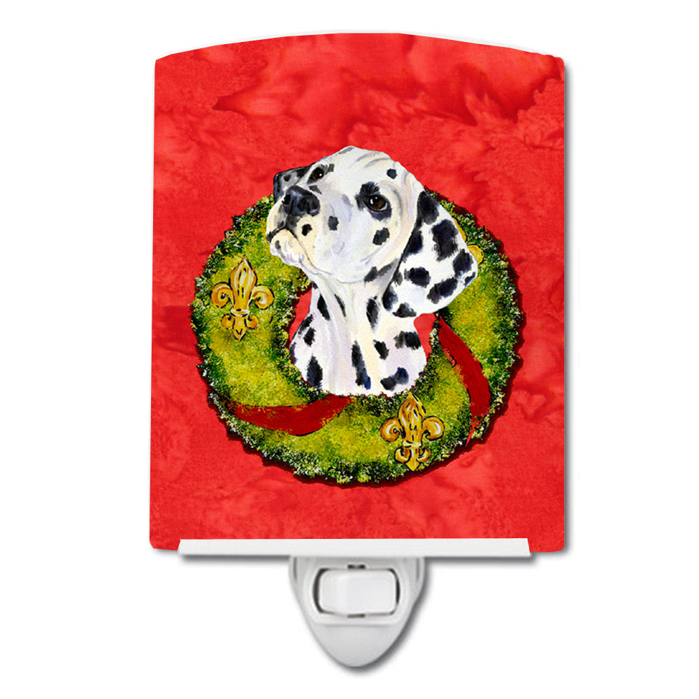 Dalmatian Cristmas Wreath Ceramic Night Light SS4182CNL