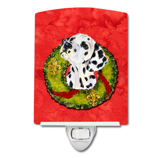 Dalmatian Cristmas Wreath Ceramic Night Light SS4182CNL