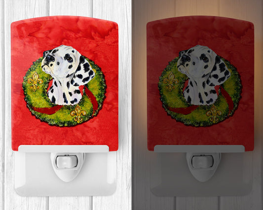 Dalmatian Cristmas Wreath Ceramic Night Light SS4182CNL