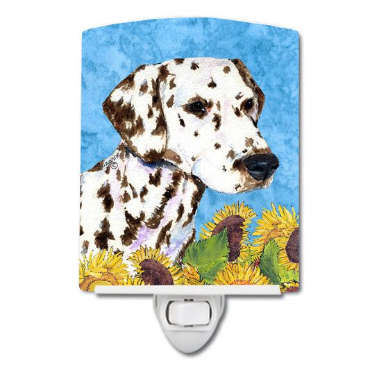 Dalmatian in Summer Flowers Ceramic Night Light SS4238CNL