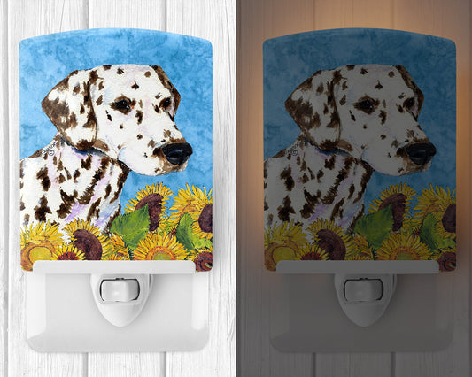 Dalmatian in Summer Flowers Ceramic Night Light SS4238CNL
