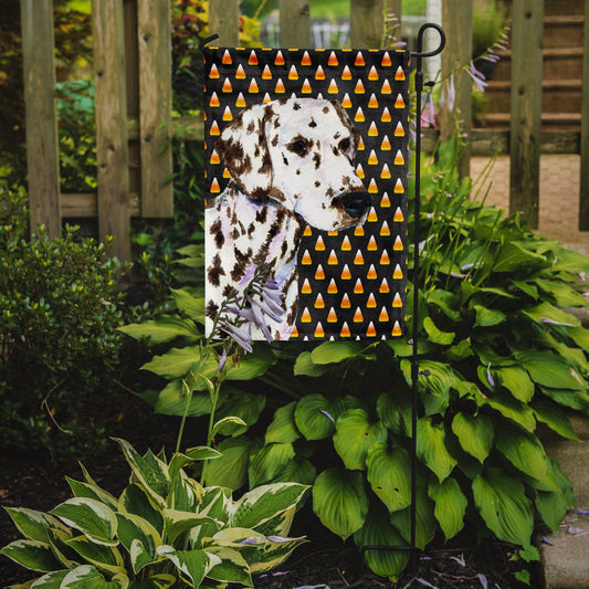 Dalmatian Candy Corn Halloween Portrait Garden Flag – Decorative Outdoor Yard Flag