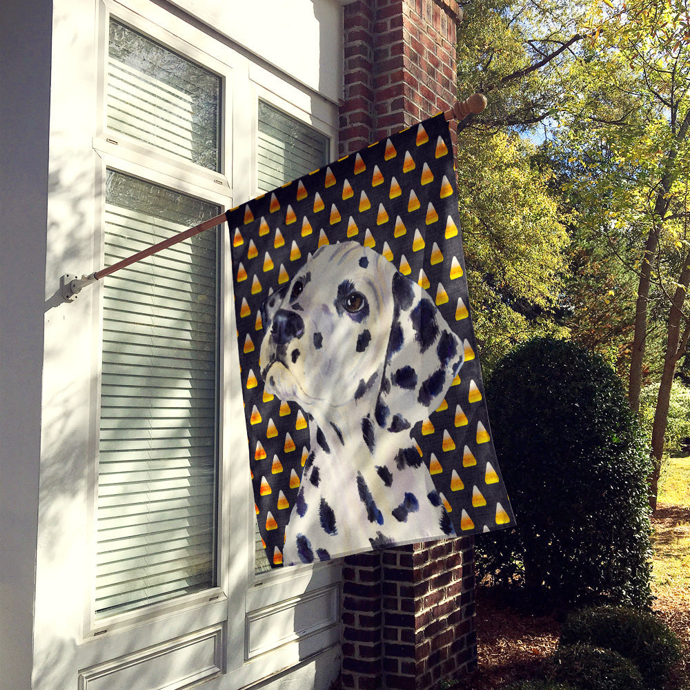 Dalmatian Candy Corn Halloween Portrait Flag Canvas House Size