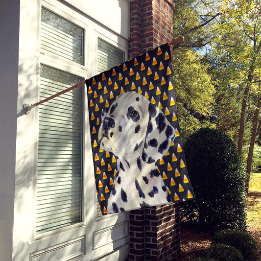 Dalmatian Candy Corn Halloween Portrait Flag Canvas House Size