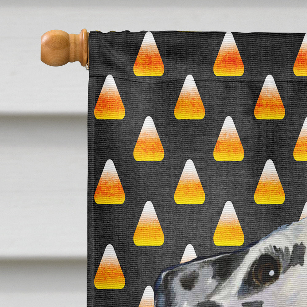 Dalmatian Candy Corn Halloween Portrait Flag Canvas House Size