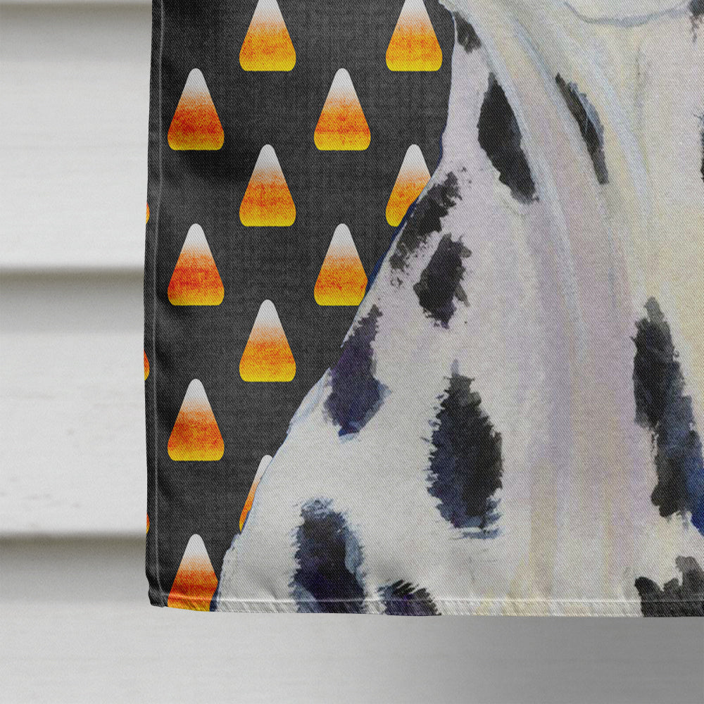 Dalmatian Candy Corn Halloween Portrait Flag Canvas House Size