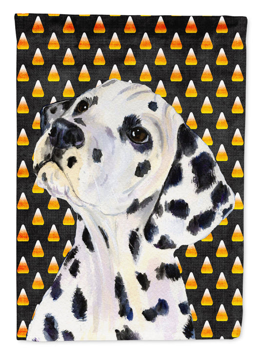 Dalmatian Candy Corn Halloween Portrait Garden Flag – Decorative Outdoor Yard Flag
