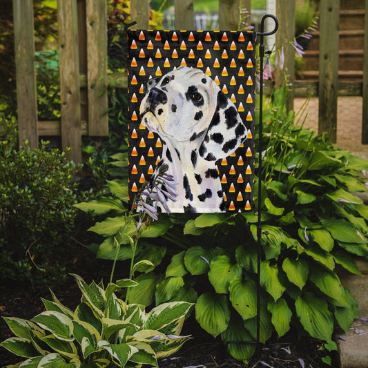 Dalmatian Candy Corn Halloween Portrait Garden Flag – Decorative Outdoor Yard Flag