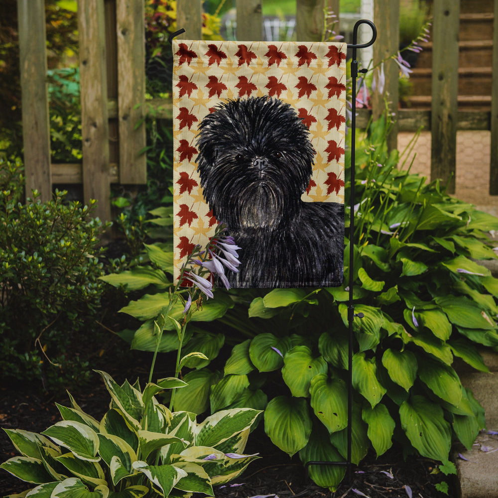 Affenpinscher Fall Leaves Portrait Garden Flag – Decorative Outdoor Yard Flag