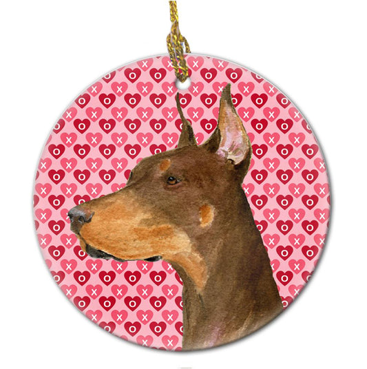 Doberman  Ceramic Ornament