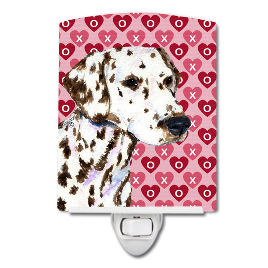 Dalmatian Hearts Love and Valentine's Day Portrait Ceramic Night Light SS4469CNL