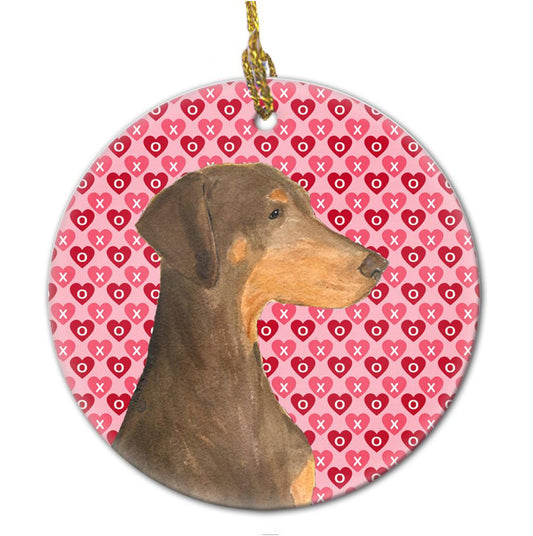 Doberman  Ceramic Ornament