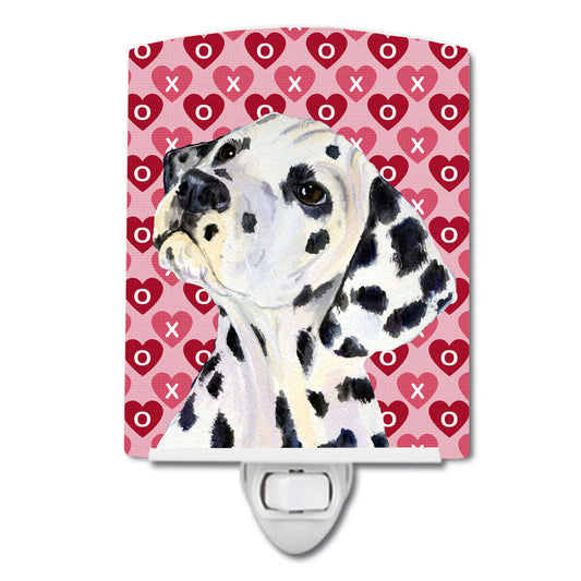 Dalmatian Hearts Love and Valentine's Day Portrait Ceramic Night Light SS4492CNL
