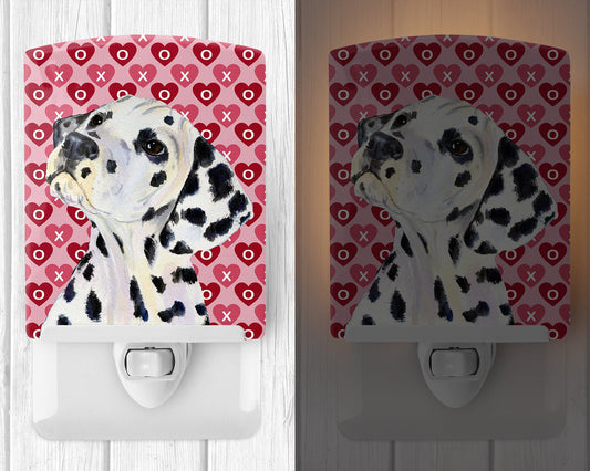 Dalmatian Hearts Love and Valentine's Day Portrait Ceramic Night Light SS4492CNL
