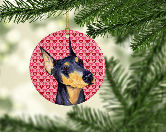 Doberman  Ceramic Ornament