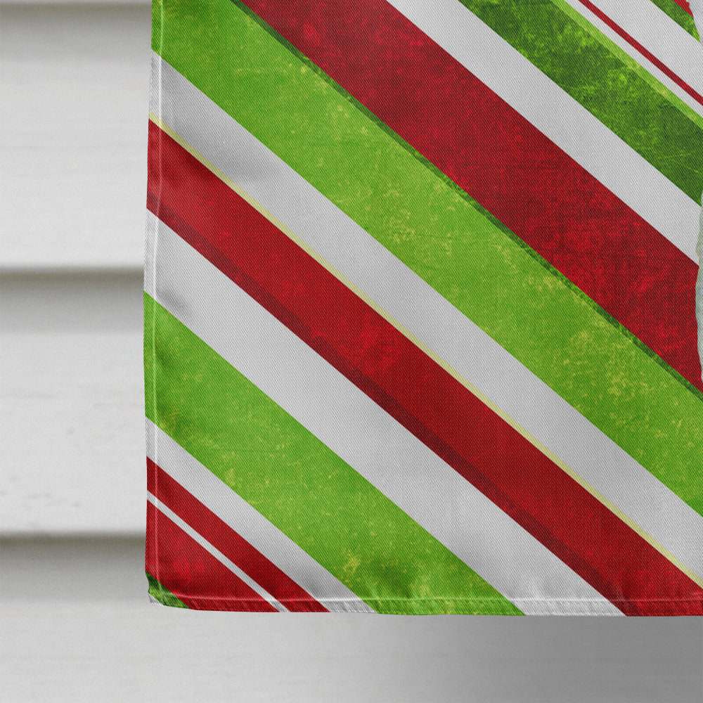 Basenji Candy Cane Holiday Christmas Flag Canvas House Size