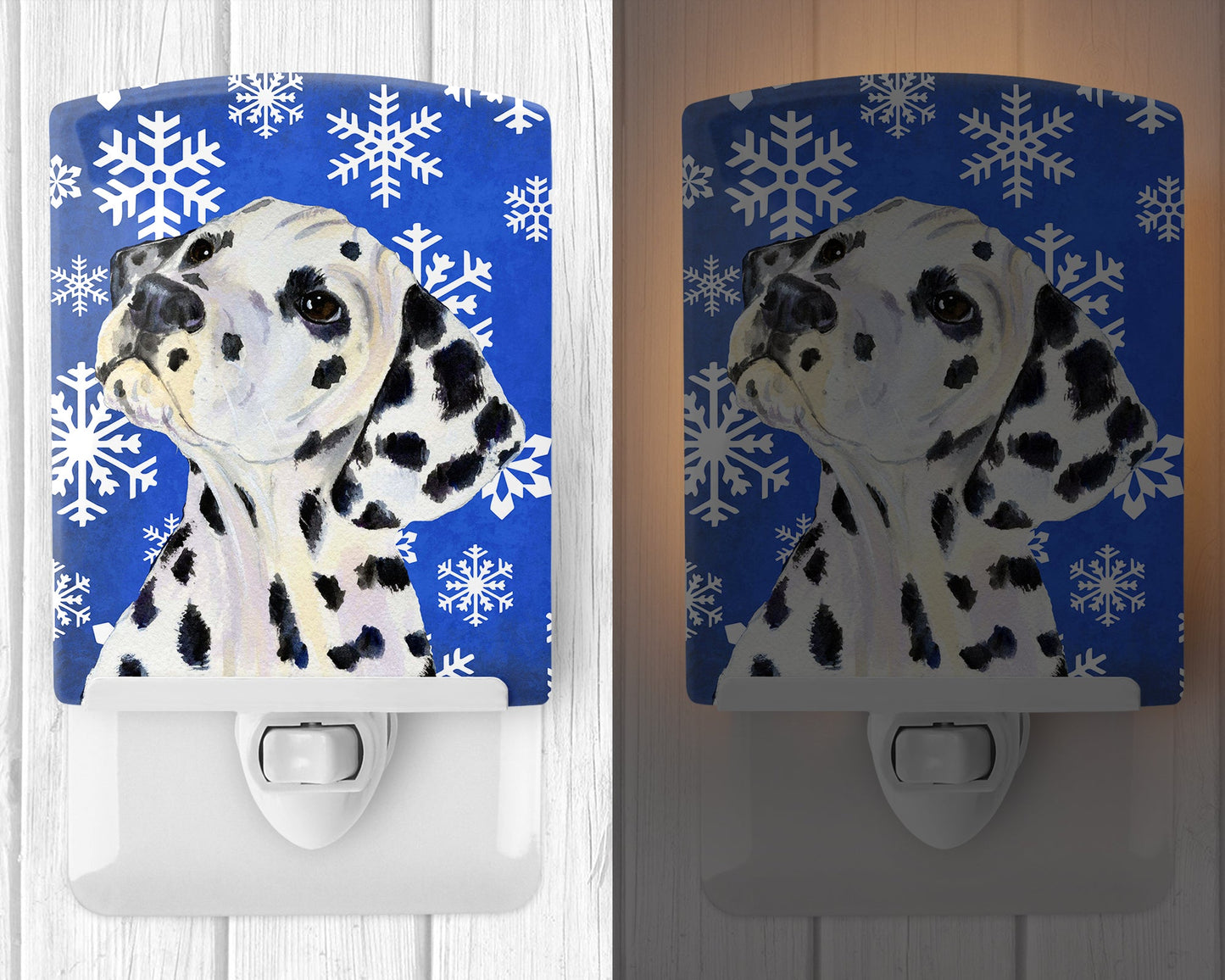 Dalmatian Winter Snowflakes Holiday Ceramic Night Light SS4630CNL