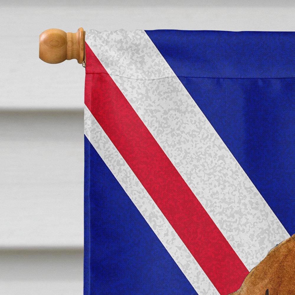 Dachshund with English Union Jack British Flag Flag Canvas House Size SS4929CHF