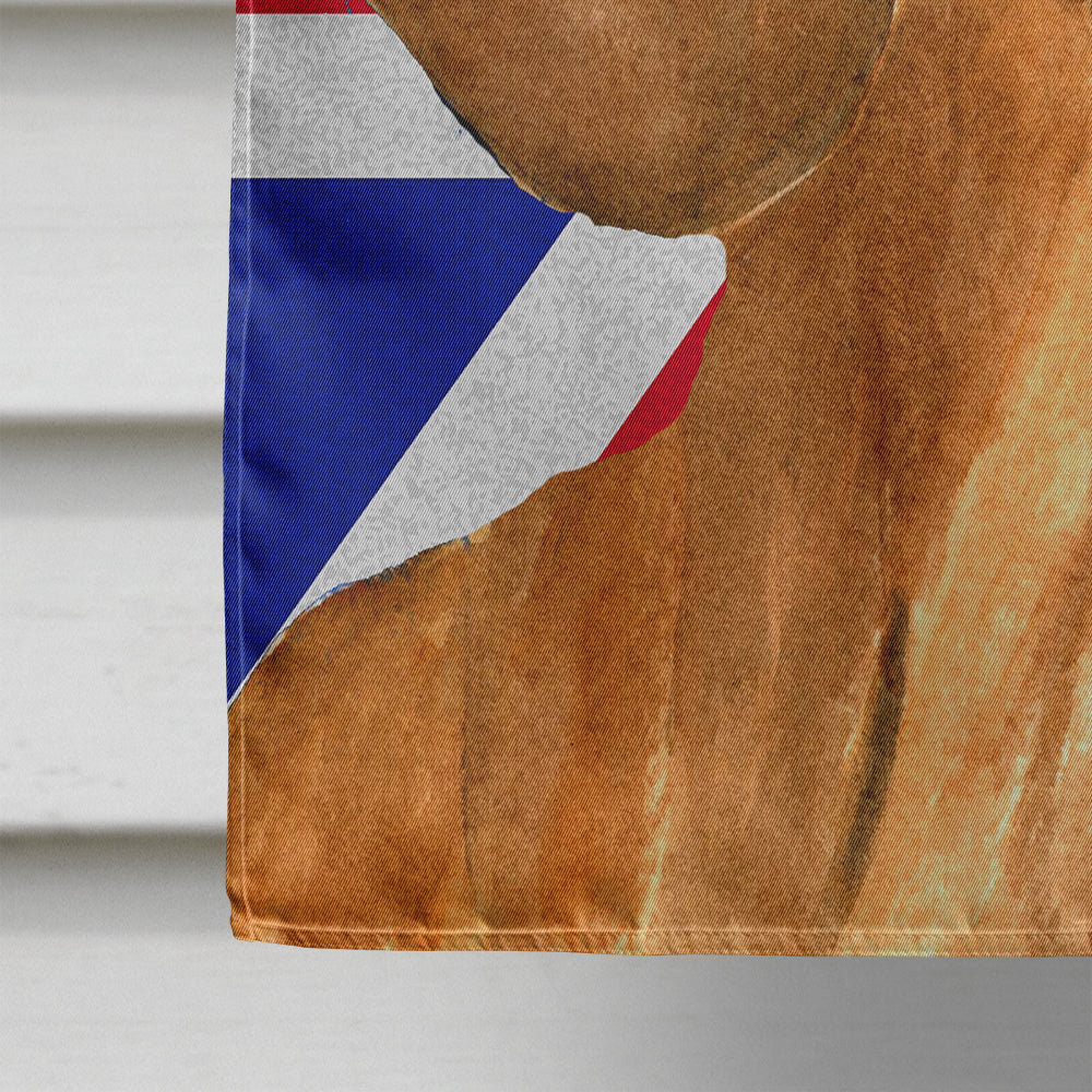 Dachshund with English Union Jack British Flag Flag Canvas House Size SS4929CHF