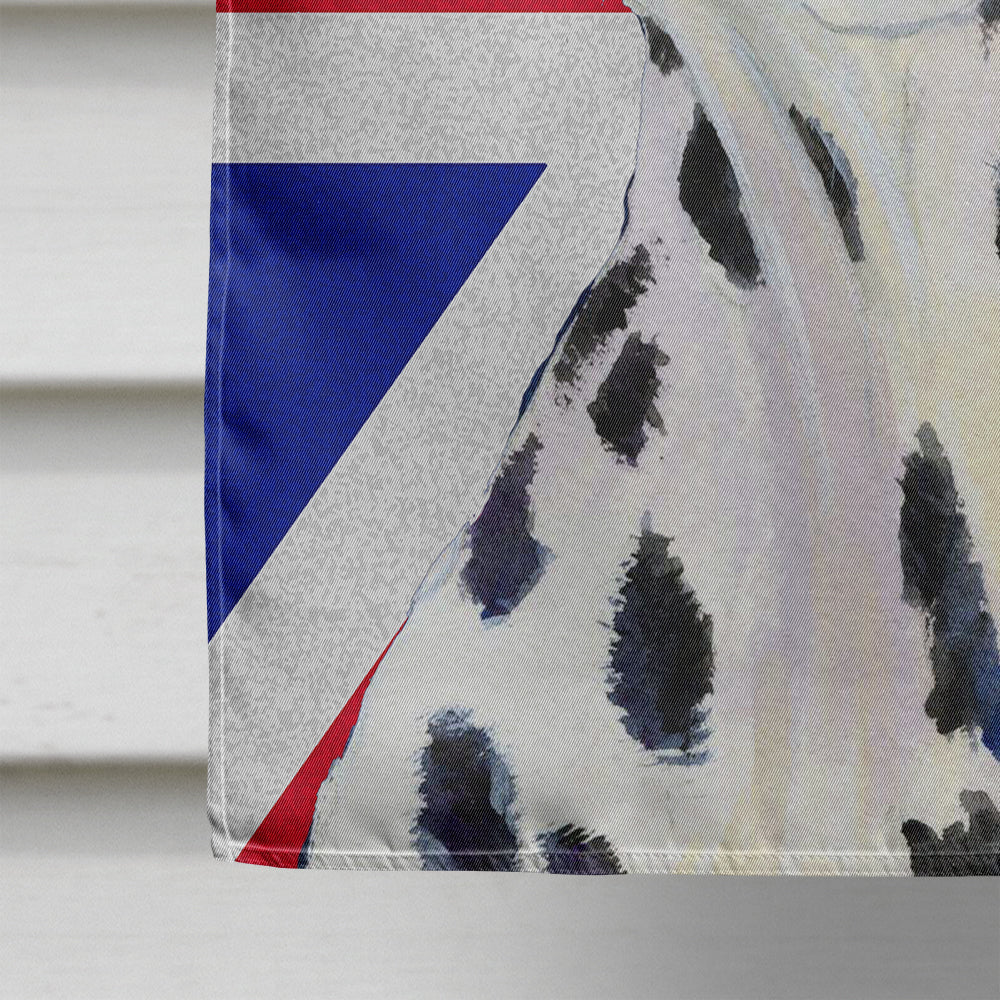 Dalmatian with English Union Jack British Flag Flag Canvas House Size SS4934CHF