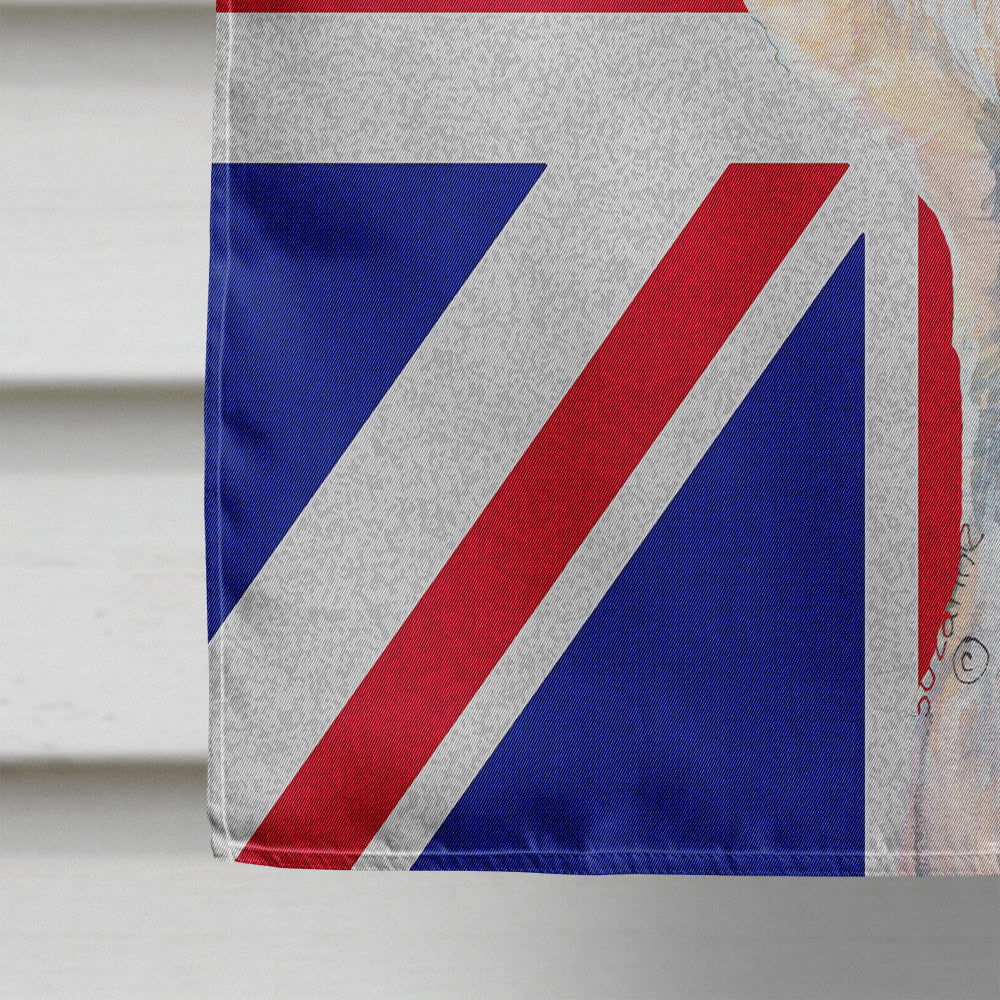 Dandie Dinmont Terrier with English Union Jack British Flag Flag Canvas House Size SS4945CHF