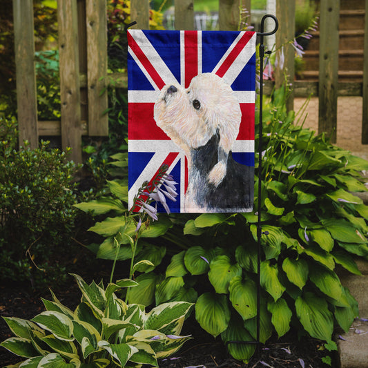 Dandie Dinmont Terrier with English Union Jack British Flag Garden Flag - Outdoor Decorative Yard Flag