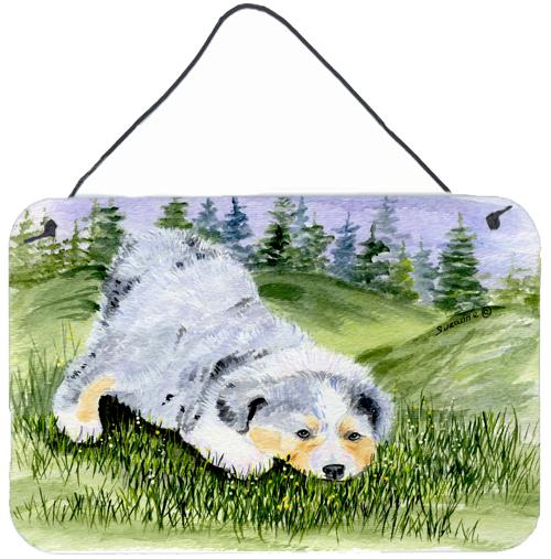Australian Shepherd Indoor Aluminium Metal Wall or Door Hanging Prints