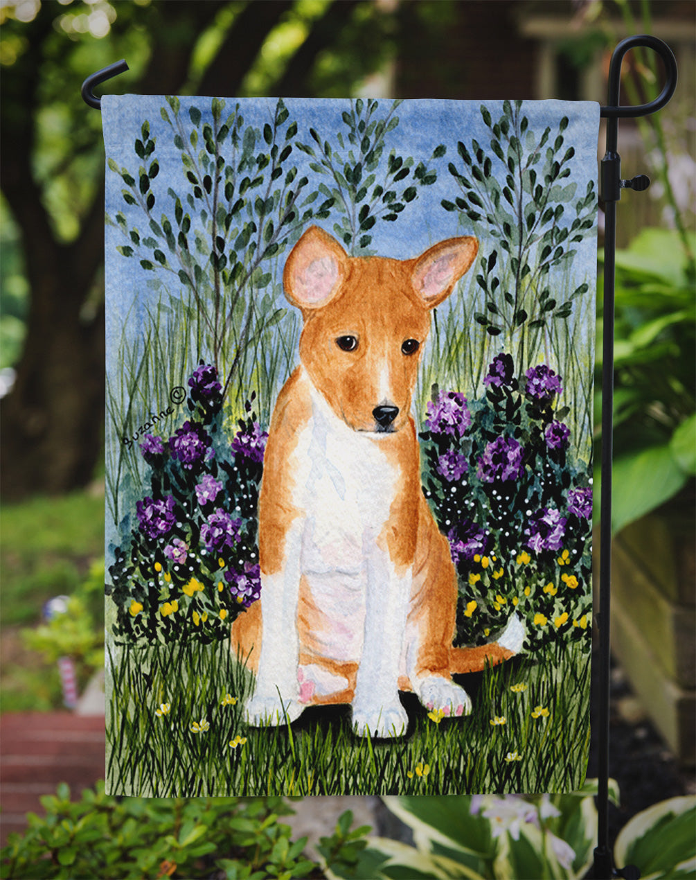 Basenji Garden Flag – Decorative Outdoor Yard Flag
