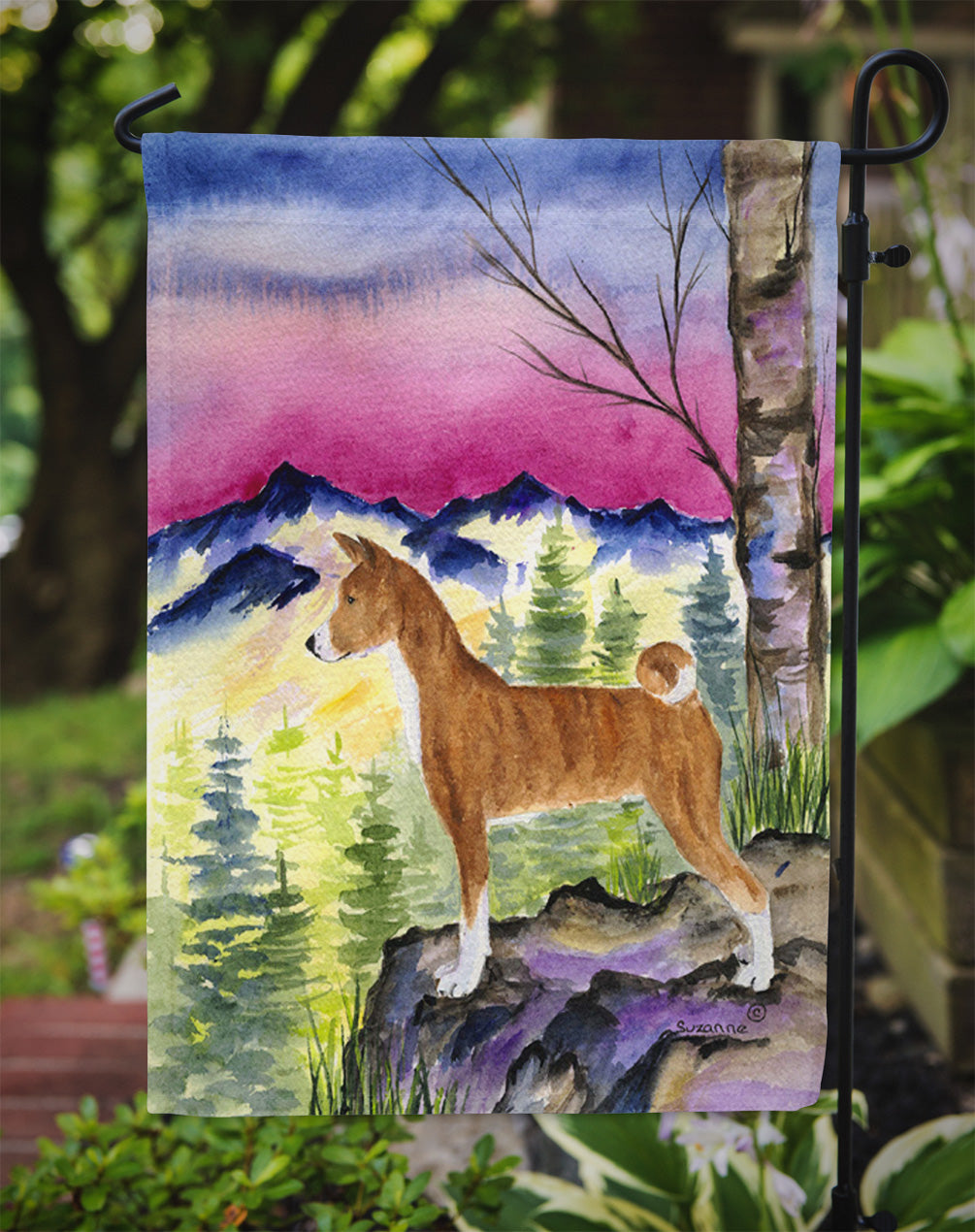 Basenji Garden Flag – Decorative Outdoor Yard Flag