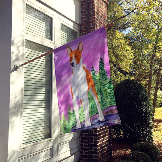 Basenji Flag Canvas House Size