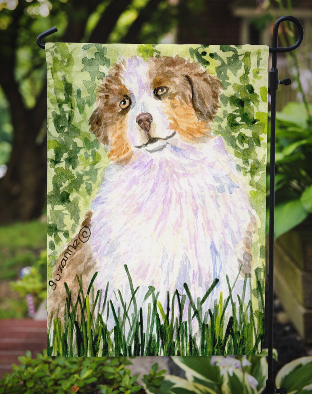 Australian Shepherd Garden Flag - Outdoor Decorative Yard Flag