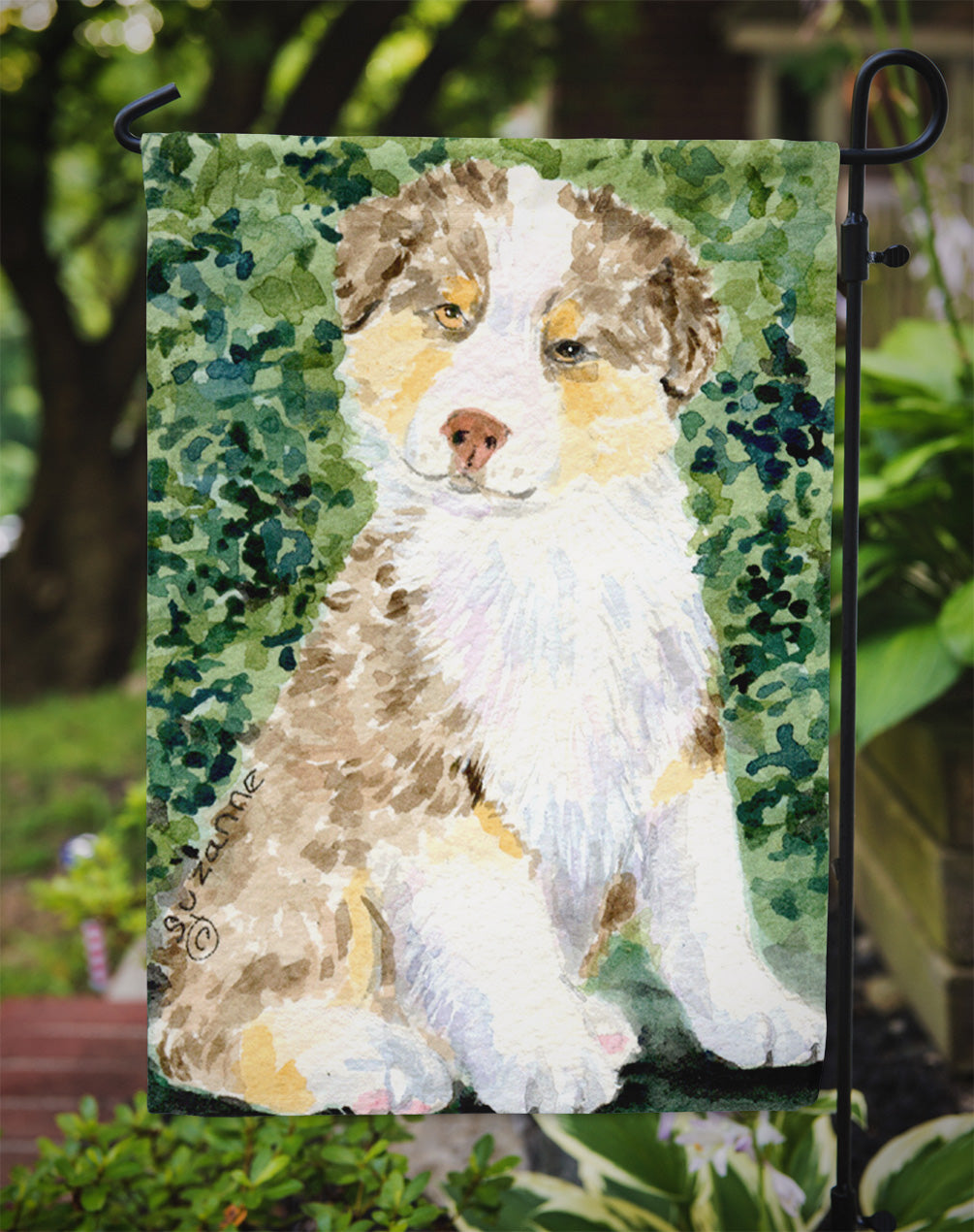Australian Shepherd Garden Flag - Outdoor Decorative Yard Flag