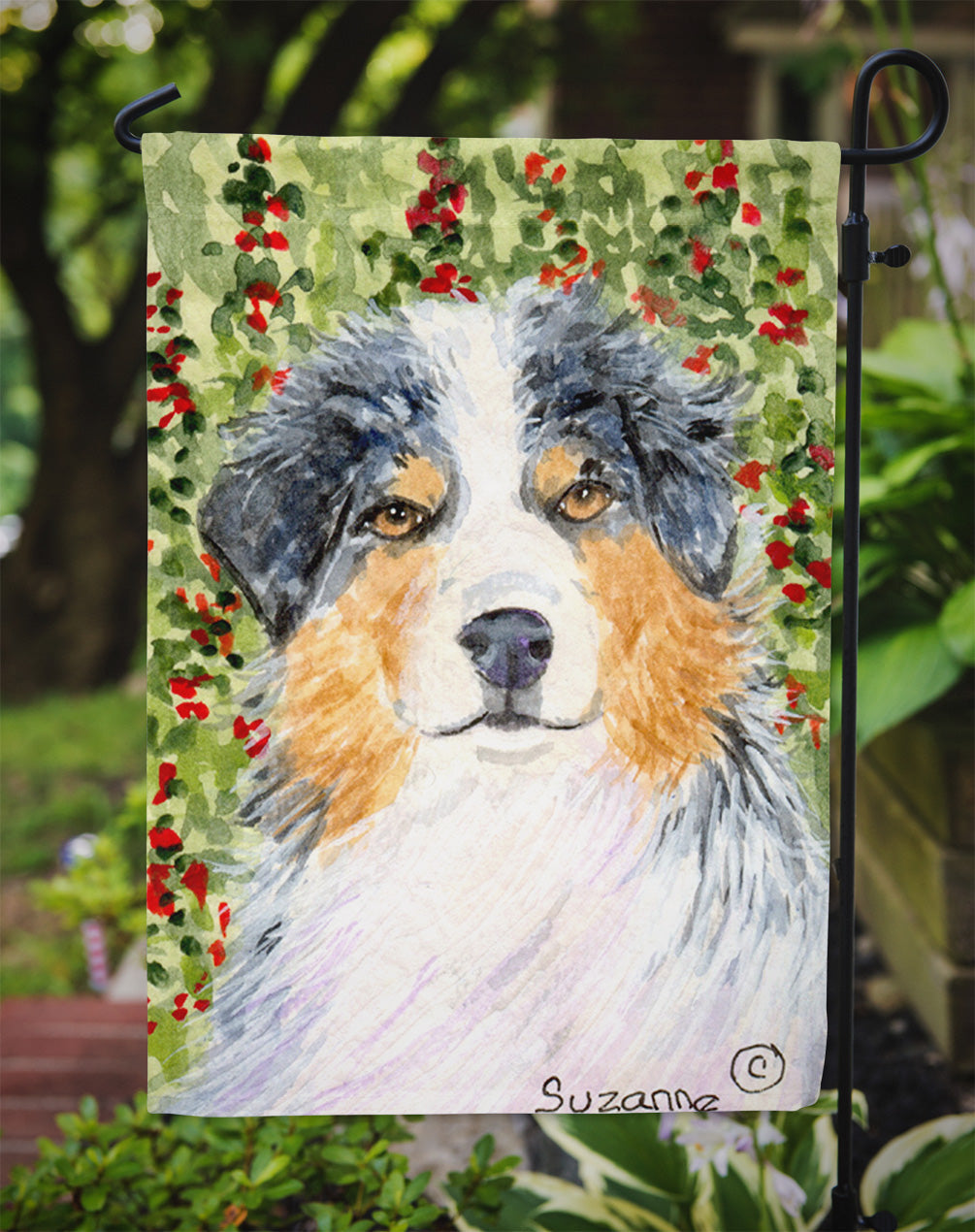 Australian Shepherd Garden Flag - Outdoor Decorative Yard Flag