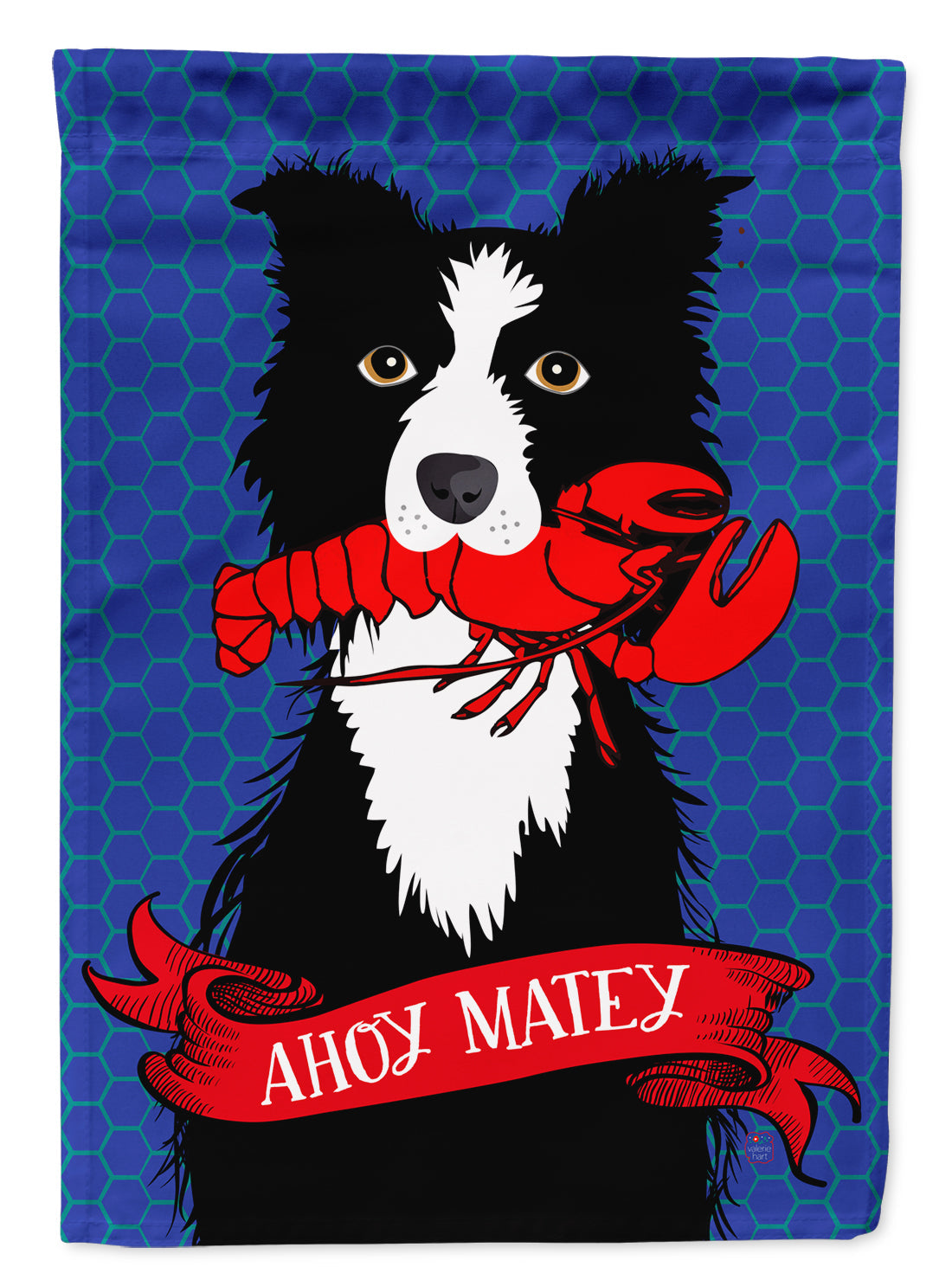 Ahoy Matey Nautical Border Collie Garden Flag - Outdoor Decorative Yard Flag VHA3011GF
