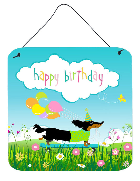 Happy Birthday Dachshund Wall or Door Hanging Prints VHA3029DS66