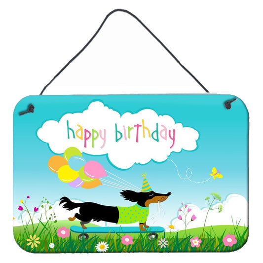 Happy Birthday Dachshund Wall or Door Hanging Prints VHA3029DS812