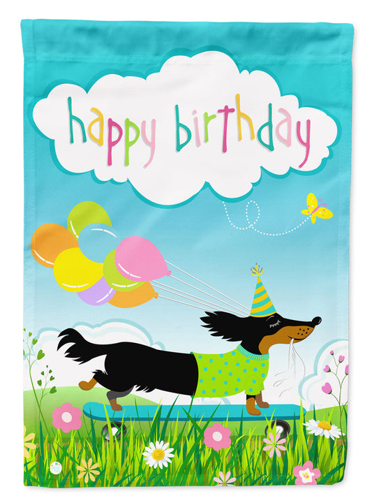 Happy Birthday Dachshund Garden Flag - Outdoor Decorative Yard Flag VHA3029GF