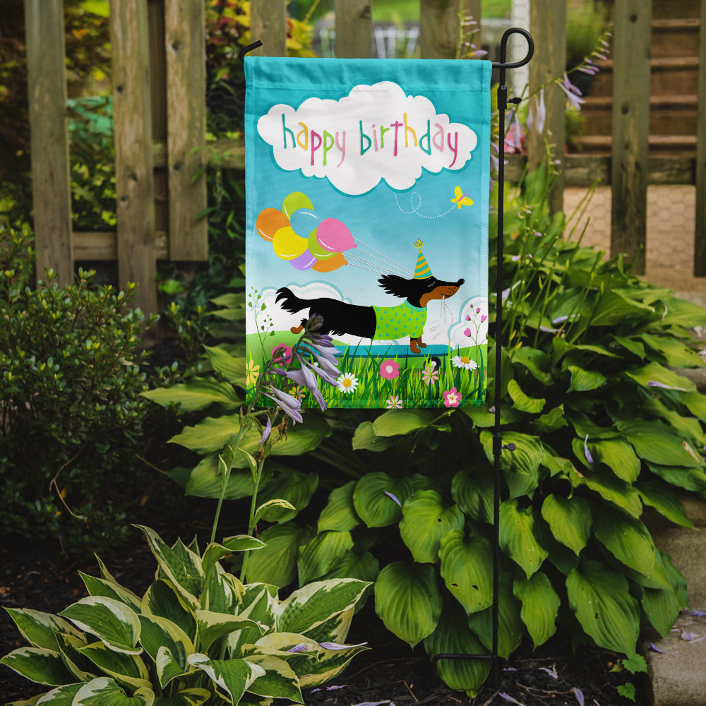 Happy Birthday Dachshund Garden Flag - Outdoor Decorative Yard Flag VHA3029GF