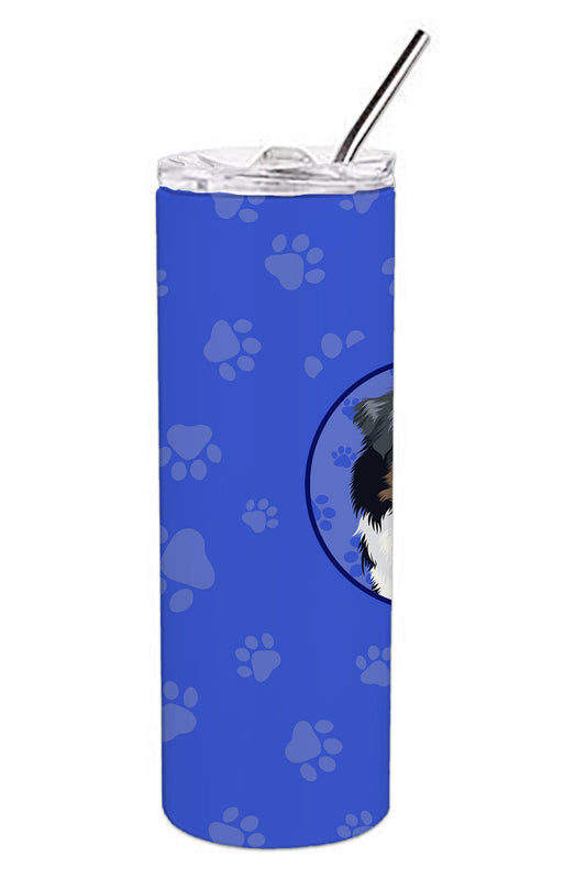 Australian Shepherd Black Tricolor #1 Stainless Steel 20 oz Skinny Tumbler
