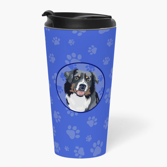 Australian Shepherd Black Tricolor #1 Stainless Steel 16 oz Tumbler