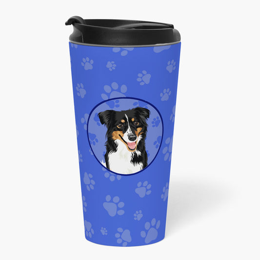 Australian Shepherd Black Tricolor #3 Stainless Steel 16 oz Tumbler